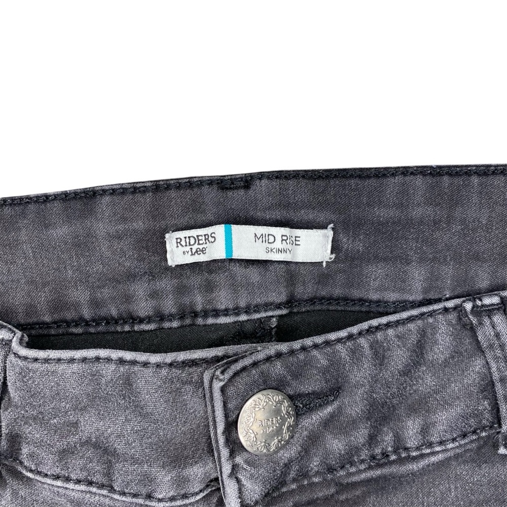 Riders by Lee Women's Mid Rise Stretchy Black Skinny Jeans - Picture 3 of 6